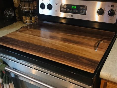 Noodle Board Stove Cover Black Walnut Stove Cover Gas Stove Etsy