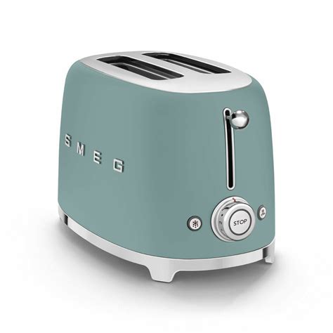 Smeg TSF01EGMEU - Тостер на 2 ломтика, Цвет изумрудный матовый; Функции ...