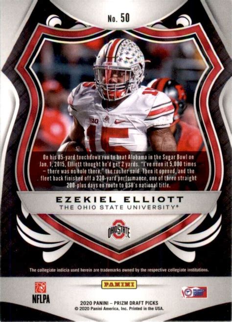 2020 Prizm Draft Crusade EZEKIEL ELLIOTT Ohio State 50 EBay