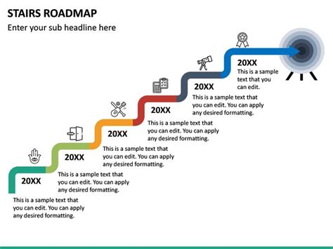 Visualize Your Path To Success With Our Stairs Roadmap PowerPoint Template