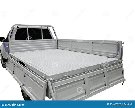 Rear View of Empty Pick-up Truck Bed Stock Photo - Image of silver, rear: 134456222