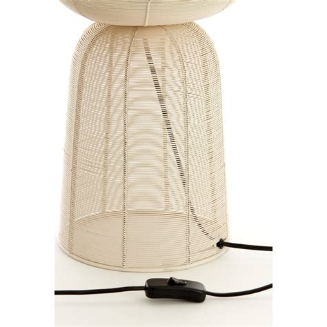 Lampe De Table Rustique Beige En M Tal Light Living Aboso