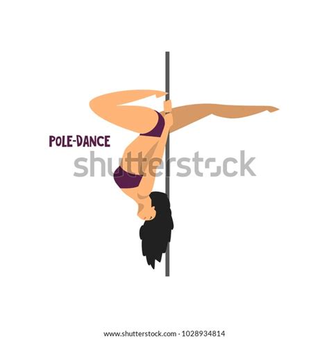 Girl Dancing Pole Dance Vector Illustration Stock Vector Royalty Free