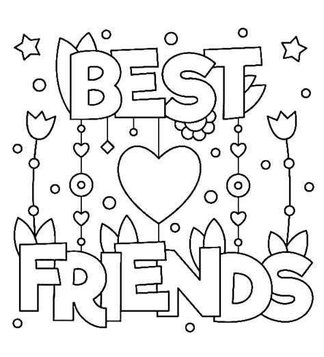 Best Friends Forever Coloring Pages