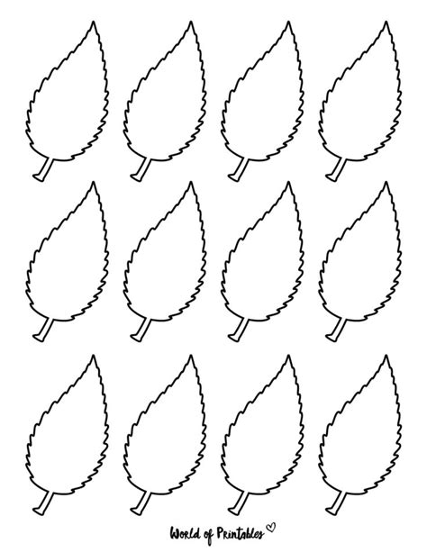 37 Printable Leaf Templates Outlines And Shapes Free Leaf Template Printable Leaf Template