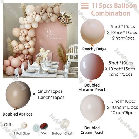 6 16ft Beige Balloon Garland Kit DIY Boho Balloon Arch Wedding