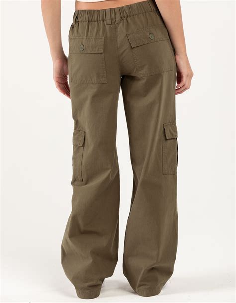 Rsq Womens Low Rise Cargo Pants Dk Green Tillys