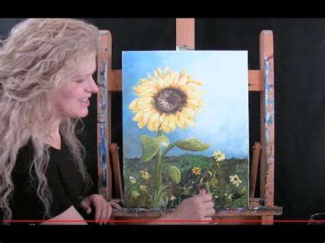 Sunflower Field Paint And Sip At Home Acrylic Painting Tutorial