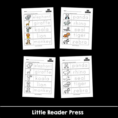 Zoo Animals Trace The Words Worksheets Made By Teachers