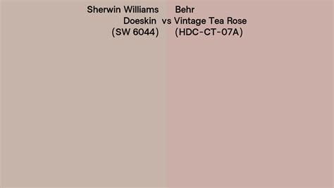 Sherwin Williams Doeskin Sw Vs Behr Vintage Tea Rose Hdc Ct A