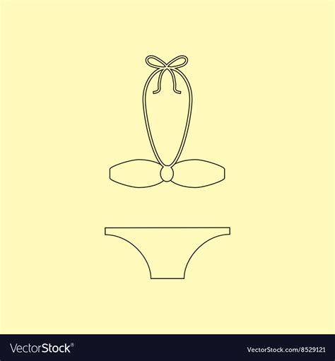 Swimsuit Bikini Icon Royalty Free Vector Image