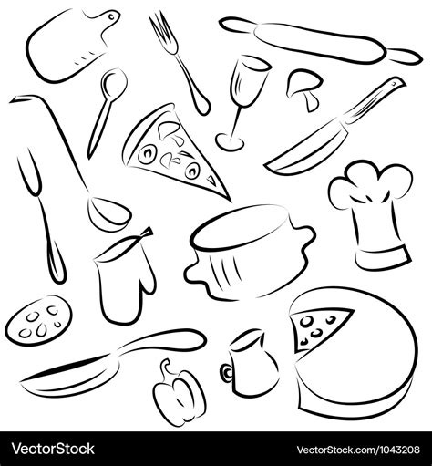 Set Of Kitchen Elements Royalty Free Vector Image