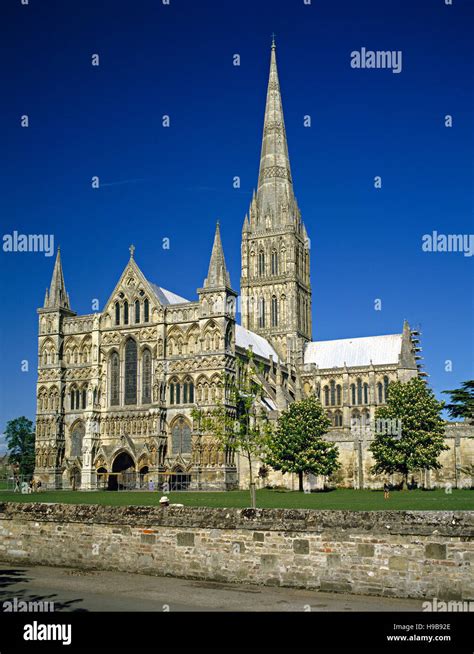 Salisbury Cathedral Wiltshire England United Kingdom Europe Stock