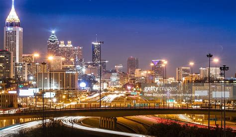 Downtown Atlanta Skyline At Night High-Res Stock Photo - Getty Images