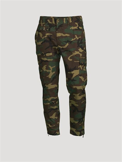 DOLCE GABBANA Cotton Cargo Jogger Pants In Camo Print Holt Renfrew