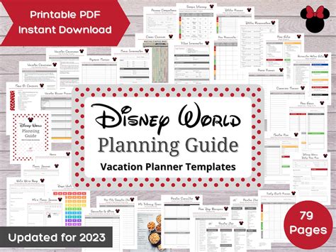 Disney World Planning Guide With Printable Worksheets Disney Vacation