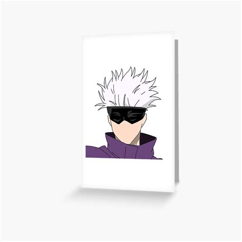 Gojo Satoru Head Greeting Card For Sale By Ldmedia Redbubble