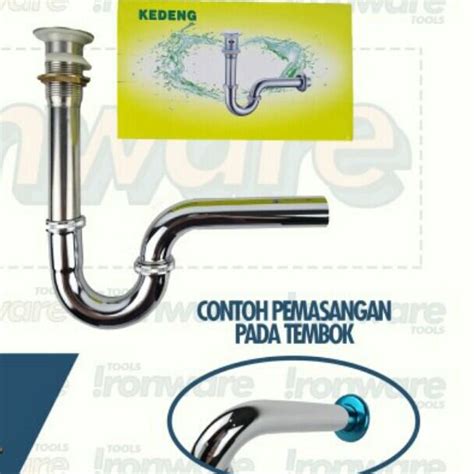 Sifon Sipon Angsa Washtafel Stainless Kedeng Pipa Pembuangan Air Cuci