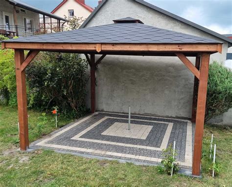 Altana ogrodowa Malta 3x3m altanka wiata pergola słupy 12x12 cm