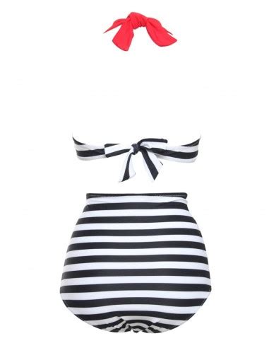 Modera Moda Praia Biquíni Retrô Hot Pants Preto B19 2
