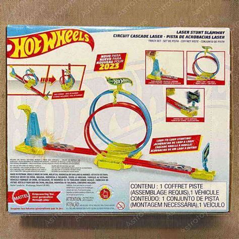 Jual Hot Wheels Double Loop Neon Laser Speeder Track Builder Set Lintasan Balapan Hpc05 Di