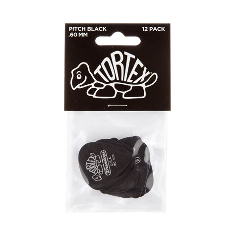 Dunlop Tortex Pitch Black Standard Mm Pick Pack Gear Music