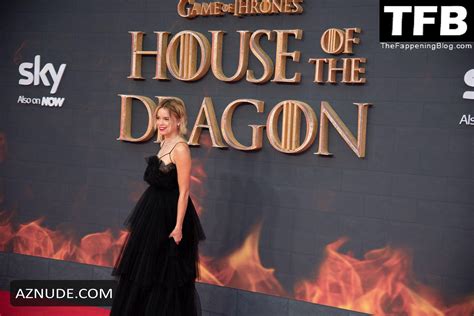 Milly Alcock Sexy Seen Flaunting Her Hot Figure Wearing A Black Dress At The House Of Dragon
