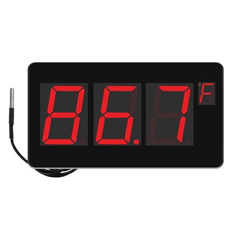 LED Digital Thermometer Wall Mounted C F Switch Alarm Temperature