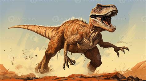 Velociraptor illustration in hunting stance. Generative AI 29268045 Stock Photo at Vecteezy