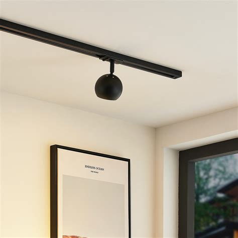 Lindby Linaro Spot rail monophasé noir Luminaire fr