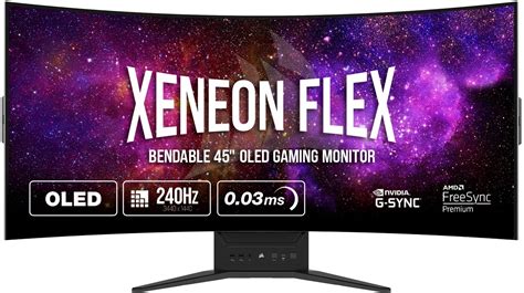 Corsair XENEON Flex 45WQHD240 Gaming Monitor 45 Inch OLED WQHD 3440