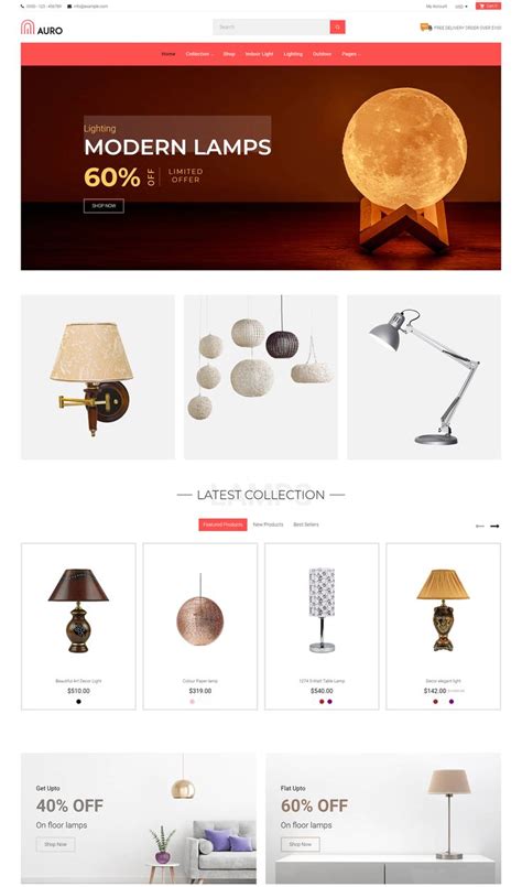 Hanging Decorarive Lights Shopify Theme Shopify Theme Design