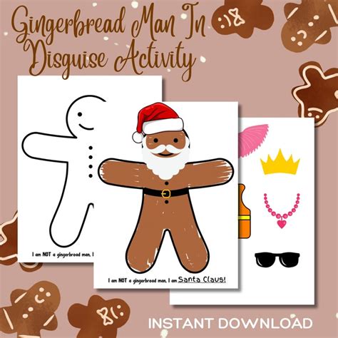 Disguise A Gingerbread Man Gingerbread Disguise Build A Gingerbread Man