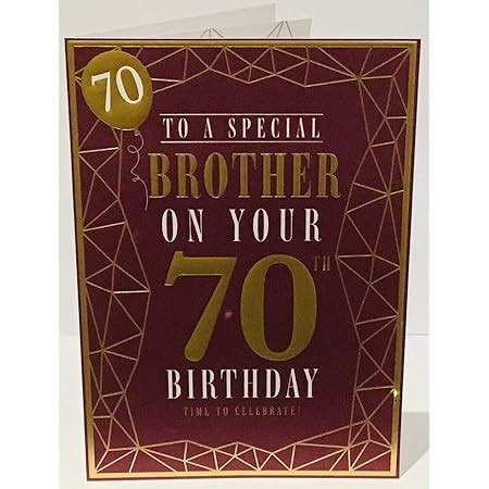 Brother 70th Happy Birthday Card Lots Of Love To The Best Brother In