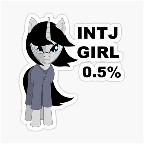 "INTJ Female Unicorn" Sticker for Sale by MagicStrawberry | Redbubble