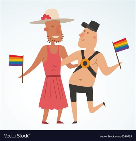 Homosexual Gay People Couple Royalty Free Vector Image