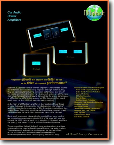 Mcintosh Comparison Chart Automotive Audio On Demand Pdf Download