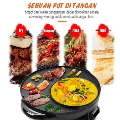 Jual Alat Bbq Elektrik In Hot Pot Shabu Grill Pan Electric Serbaguna Di Seller Kangtaw Store