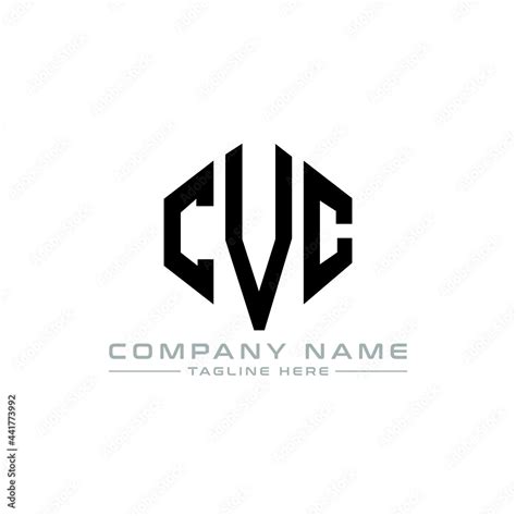 CVC letter logo design with polygon shape. CVC polygon logo monogram ...