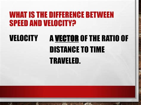 Speed And Velocity Chapter Ppt Download