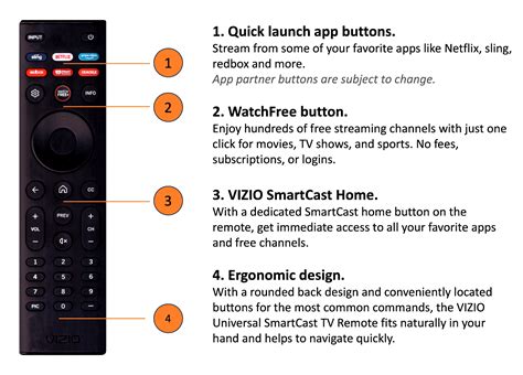 Vizio Xrt Remote Control For All Vizio Smartcast Tv Universal Vizio
