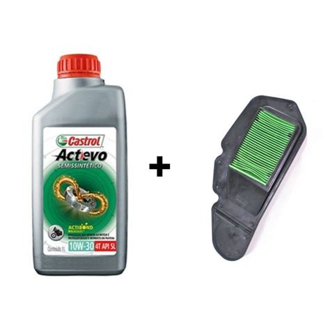 Kit Troca Leo Castrol W Filtro Ar Honda Pcx Submarino