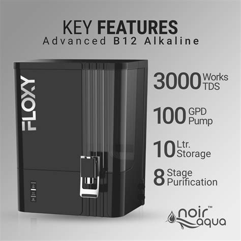 Noir Aqua Floxy Premium Ro Water Purifier For Home Office Ro Uv