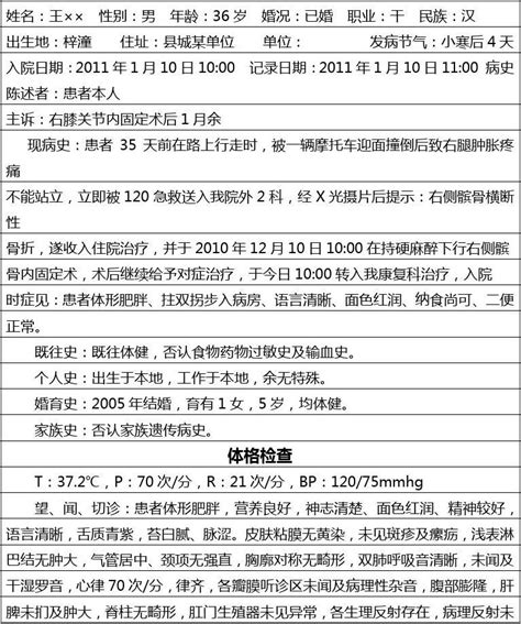 中医病历范本 word文档在线阅读与下载 免费文档