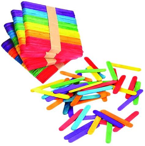 Craft Coloured Popsticks - Red Dot