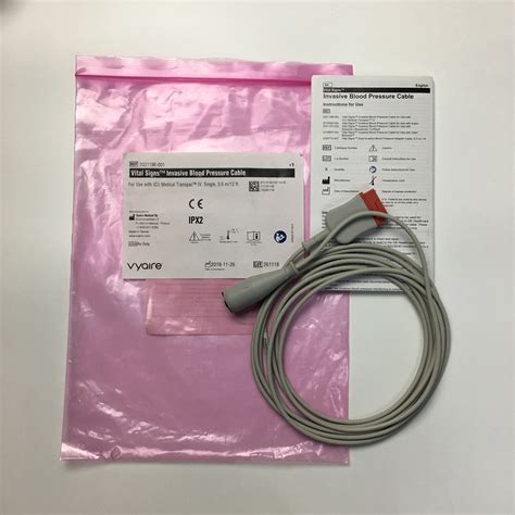 Ref 2021196 001 Ge Ibp Cable Icu Medical Transpac Iv Single 3 6 M 12 Ft