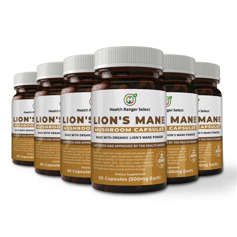 Lion S Mane Mushroom Capsules 60 Caps 500mg Each Made With Organic Health Ranger Store