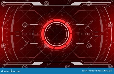 Hud Sci Fi Interface Screen Red Danger View Design Virtual Reality