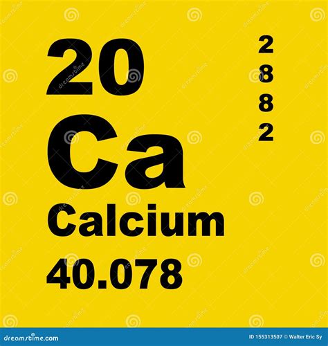 Tabla De Elementos Periódica Calcio Stock de ilustración Ilustración