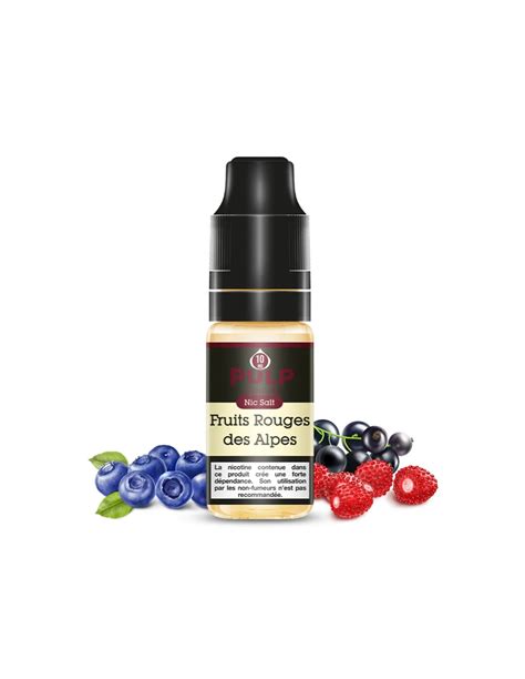 E Liquide Ml Fruits Rouges Des Alpes Sel De Nicotine Pulp